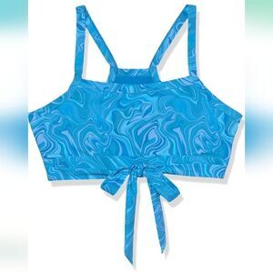 EleVen by Venus Williams Women's Wrapped Sports Bra Arctic Blue Marble, NWT